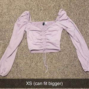 Purple crop top